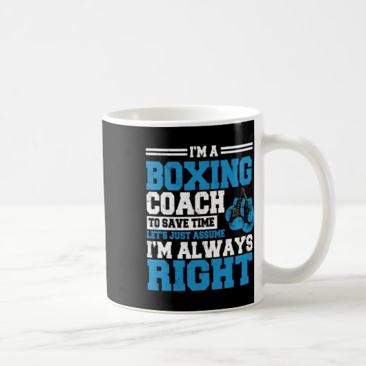 Boxer Boxer-Trainer-Trainer im Kampf Sportlehrer Kaffeetasse (Rechts)