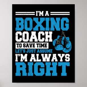 Boxer Boxer-Trainer-Trainer im Kampf Sportlehrer Poster