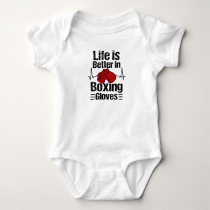 Boxer Boxhandschuhe Boxing Match Martial Arts Baby Strampler