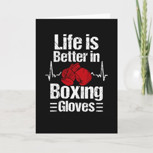 Boxer Boxhandschuhe Boxing Match Martial Arts Karte (Vorderseite)
