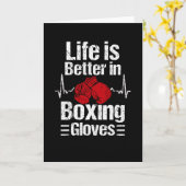 Boxer Boxhandschuhe Boxing Match Martial Arts Karte (Gelbe Blume)