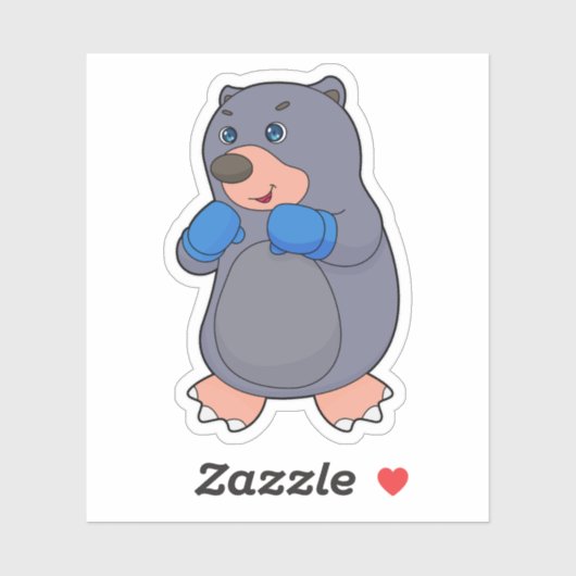 Boxer Boxhandschuhe für Mole Boxing Aufkleber (Blatt)