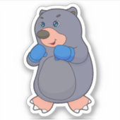 Boxer Boxhandschuhe für Mole Boxing Aufkleber (Vorderseite)