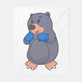 Boxer Boxhandschuhe für Mole Boxing Fleecedecke (Vorderseite)