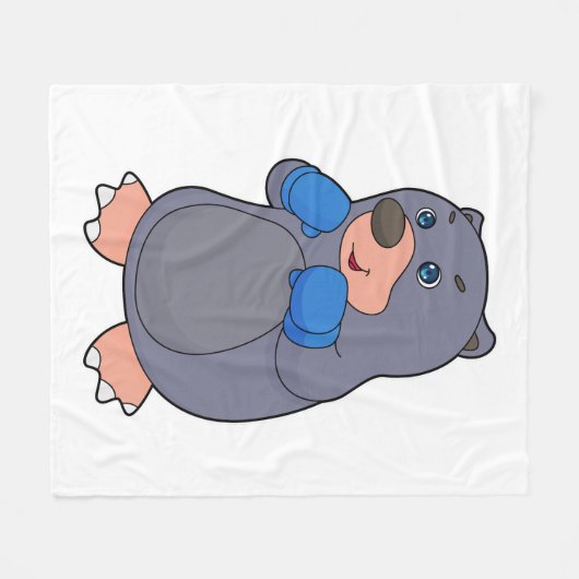 Boxer Boxhandschuhe für Mole Boxing Fleecedecke (Vorderseite (Horizontal))