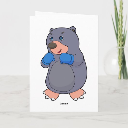 Boxer Boxhandschuhe für Mole Boxing Karte (Rückseite)