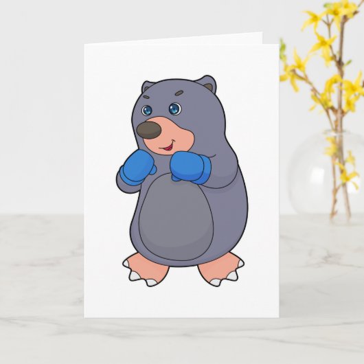 Boxer Boxhandschuhe für Mole Boxing Karte (Gelbe Blume)