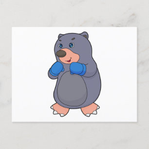 Boxer Boxhandschuhe für Mole Boxing Postkarte