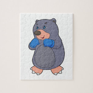 Boxer Boxhandschuhe für Mole Boxing Puzzle