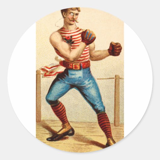 Boxer Boxing 1800 Runder Aufkleber (Vorderseite)