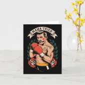Boxer Boxing American Traditional Tattoo Art Flash Karte (Gelbe Blume)