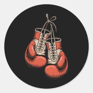Boxer Boxing American Traditional Tattoo Art Flash Runder Aufkleber