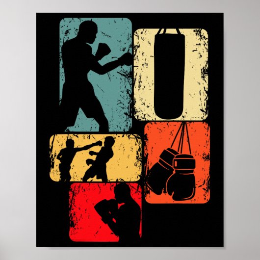 Boxer Boxing Jungs Männer Poster (Vorne)