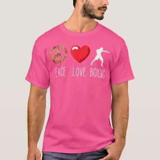 Boxer Boxing Kickboxer Liebe Peace Boxing Gloves K T-Shirt