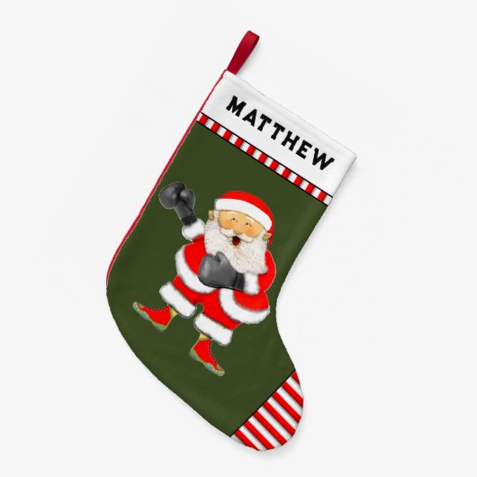 Boxer Boxing Kleiner Weihnachtsstrumpf (Vorderansicht (hängend))