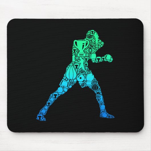 Boxer Boxing Men Boys Children Mousepad (Vorne)