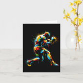 Boxer Boxring Colorful Sport Kickboxer Trainer Karte (Gelbe Blume)