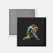 Boxer Boxring Martial Art Kickboxer Trai Magnet (Vorderseite/Rückseite)