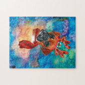 Boxer Breed Dog Christmas Puzzle (Horizontal)