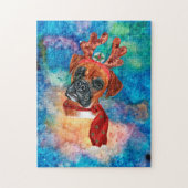 Boxer Breed Dog Christmas Puzzle (Vertikal)