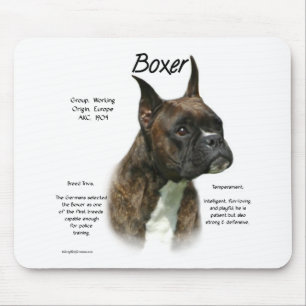 Boxer-(brindle) Geschichtsentwurf Mousepad