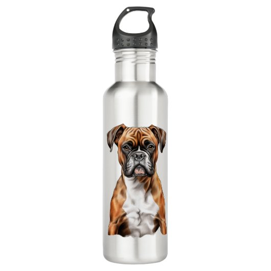 Boxer Buddies Niedlich Hunde Designs für Loyal Box Edelstahlflasche (Vorderseite)