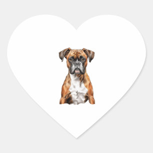 Boxer Buddies Niedlich Hunde Designs für Loyal Box Herz-Aufkleber