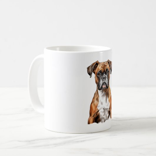 Boxer Buddies Niedlich Hunde Designs für Loyal Box Kaffeetasse (Vorderseite Links)