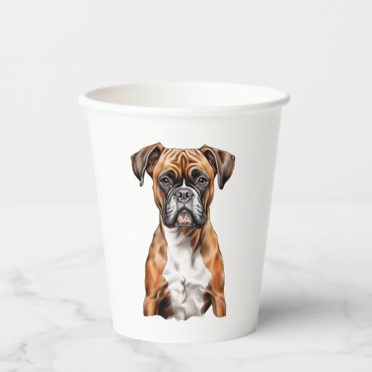 Boxer Buddies Niedlich Hunde Designs für Loyal Box Pappbecher (Vorderseite)