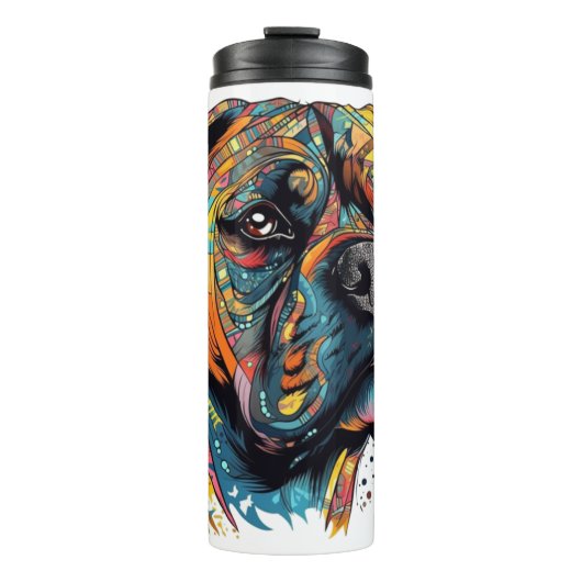 Boxer Buddies Playful Pup File Summary Digital Thermosbecher (Vorderseite)