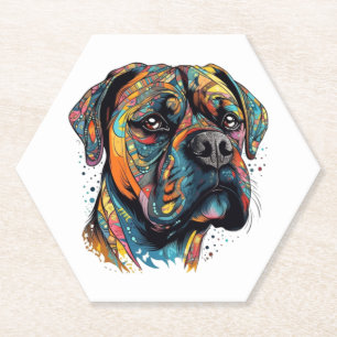 Boxer Buddies Playful Pup File Summary Digital Untersetzer