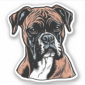 Boxer Buddy Humour Protective Aufkleber (Vorderseite)