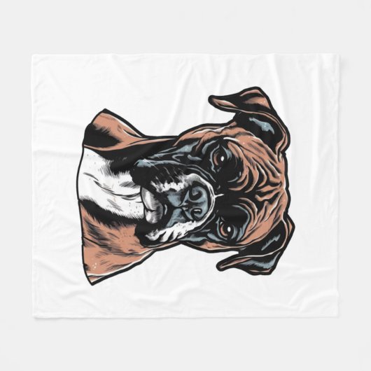 Boxer Buddy Humour Protective Fleecedecke (Vorderseite (Horizontal))