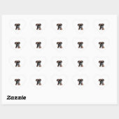 Boxer Buddy Humour Protective Herz-Aufkleber (Blatt)