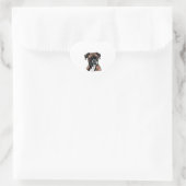 Boxer Buddy Humour Protective Herz-Aufkleber (Tasche)