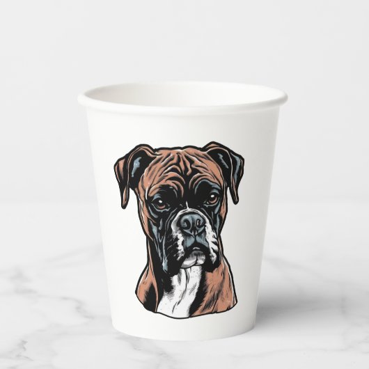 Boxer Buddy Humour Protective Pappbecher (Vorderseite)