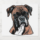 Boxer Buddy Humour Protective Schaumweinetikett (Einzelnes Label)