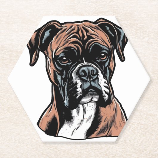 Boxer Buddy Humour Protective Untersetzer (Vorderseite)