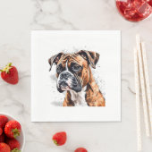 Boxer Buddy Portable Foto-Realistic Dog Design Serviette (Beispiel)