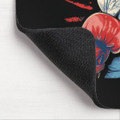 Boxer Bulldog mit Boxhandschuhen Kickboxing Funny Mousepad (Ecke)