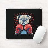 Boxer Bulldog mit Boxhandschuhen Kickboxing Funny Mousepad (Mit Mouse)
