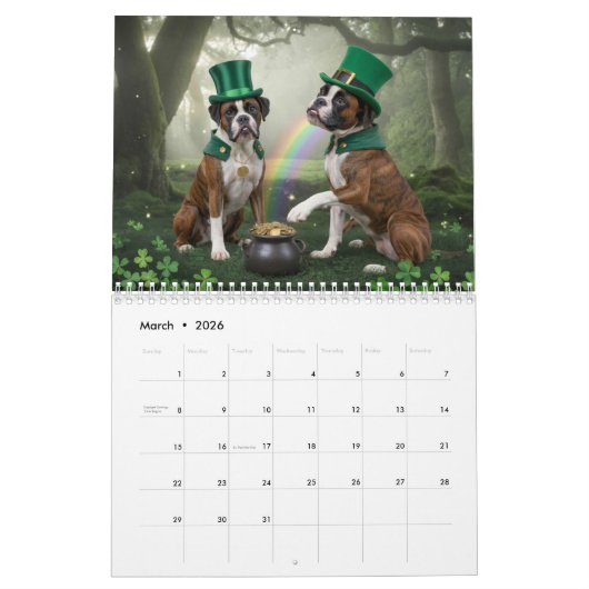 Boxer Calendar Kalender (Mär 2026)