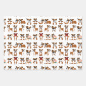 Boxer Cartoon Funny Seamless Geschenkpapier Set (Vorderseite 2)