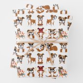 Boxer Cartoon Funny Seamless Geschenkpapier Set (Beispiel)