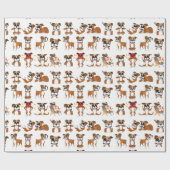 Boxer Cartoon Funny Seamless Wrapping Paper Geschenkpapier (Flach)