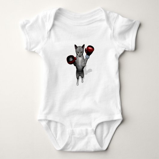 Boxer Cat Baby Strampler (Vorderseite)