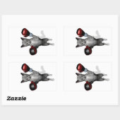 Boxer Cat Rechteckiger Aufkleber (Blatt)