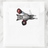 Boxer Cat Rechteckiger Aufkleber (Tasche)