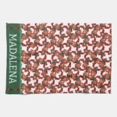 Boxer Christmas Dog Geschirrtuch (Horizontal)