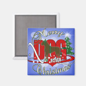 BOXER CHRISTMAS DOG MAGNET (Vorderseite/Rückseite)